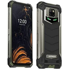 DOOGEE S88 Plus (8 GB + 128 GB) 10 000 mAh akumulators āra viedtālrunis bez līguma, 48 MP četrkodolu kamera, astoņkodolu Android 10, 6,3 collu FHD+ Corning Gorilla Glass, bezvadu uzlāde, IP68 R Robusts mobilais tālrunis, zaļš