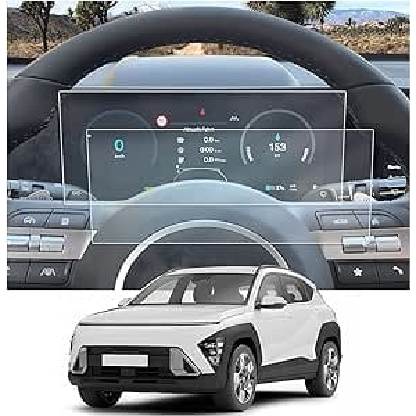 CDEFG saderīgs ar Hyundai Kona SX2 2024 instrumentu paneļa aizsargplēvi Kona 4H pret skrāpējumiem 12,3 collu GPS ekrāna aizsargplēvi, navigācijas plēvi Kona SX2 EV Hybird piederumu komplektā 2