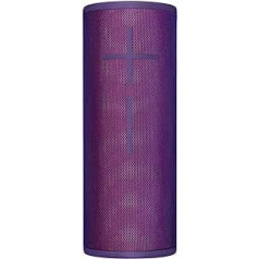 Ultimate Ears Megaboom 3 pārnēsājams Bluetooth skaļrunis, 360° skaņa Dziļi basi, ūdensnecaurlaidīgs, putekļu izturīgs un rudens festivāls, viena pieskāriena mūzikas vadība, 20 stundu akumulatora darbības laiks - ultravioleti violets/ceriņ