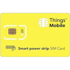 IOT/M2M SIM karte SMART POWER STRIP — Things Mobile — Things Mobile — Things Mobile — tīkla pārklājums visā pasaulē, vairāku pakalpojumu sniedzēju tīkls GSM/2G/3G/4G, bez fiksētām izmaksām. 10 € iekļauts kredīts