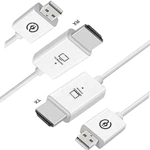 Bezvadu HDMI raidītājs un uztvērējs, 165 pēdas/50 m 1080P video/audio bezvadu paplašinātājs no kameras, mini datora, klēpjdatora, televizora pierīces uz HD TV/projektoru skolai, baznīcai, birojam utt.