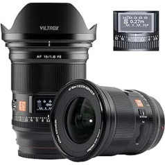 VILTROX AF 16m F1.8 FE objektīvs Sony E Mount, liela atvēruma F/1.8 pilna kadra platleņķa objektīvs ar iebūvētu LCD ekrānu Sony E-Mount kamerai Alpha a7II a7RIII a7RIV a7RIV a7S a7SII a9 a7C