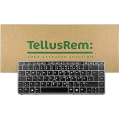 TellusRem Replacement Keyboard German Backlight for HP 840 G1, 840 G2, 850 G1, 850 G2