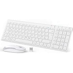 iClever GK03 2.4G plānā tastatūra, balta