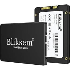 Bliksem KD650 SSD 512 GB SATA III 6 Gb/s iekšējais SSD cietais disks 2,5 collu lasīšanas ātrums līdz 550 MB/s, savietojams ar klēpjdatoriem un personālo datoru galddatoriem (melns 512 GB), cietvielu disks