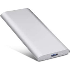 Externe Festplatte 2 tb, C tipa USB 3.1 Tragbare Festplatte personālajam datoram, Mac datoram, galddatoram, klēpjdatoram, MacBook, Chromebook datoram (2 tb, Silber)