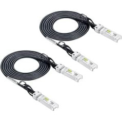 10Gtek SFP+ DAC Twinax kabelis 3 m (9,8 pēdas), 10 G SFP+ uz SFP+ tiešās pievienošanas vara pasīvais kabelis, kas paredzēts Cisco SFP-H10GB-CU3M, Ubiquiti UniFi, TP-Link, Netgear, D-Link, Zyxel, Mikrotik un citiem komplektiem