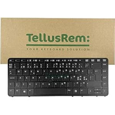 TellusRem Replacement Keyboard Scandinavian - Nordic Backlight for HP 840 G1, 840 G2, 850 G1, 850 G2