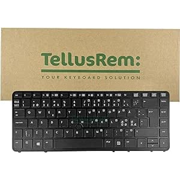 TellusRem Replacement Keyboard Scandinavian - Nordic Backlight for HP 840 G1, 840 G2, 850 G1, 850 G2