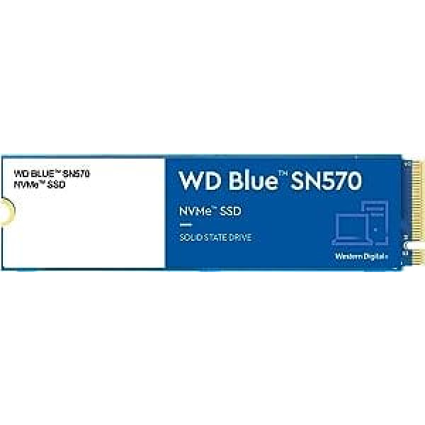 WD BLUE SN570 500 GB M.2 2280 PCIe Gen3 NVMe līdz 3500 MB/s lasīšanas ātrumam Cietvielu disks