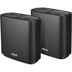 Asus Ai Mesh AX-WLAN System ZenWiFi XT8 White Combinable Router (Tethering as 4G and 5G Router Replacement, 2-in-1 Mesh Access Point Set, 3x Gigabit LAN, 2.5G WAN, App Control, Roaming, AiProtection)