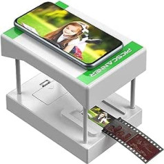 Mobilais filmu skeneris 35 mm, slaidu skeneris un negatīvu skeneris, pozitīvo un negatīvo slaidu skeneris, fotoattēlu skeneris digitalizēšanai, slaidu digitalizēšana pats