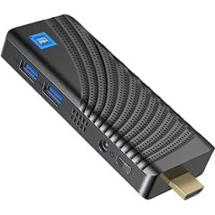 NiPoGi Mini PC Stick Intel Celeron J4125, mikrodatori 8 GB RAM, 128 GB ROM, T6 Pro Computer Stick, 2.4G/5G WiFi/BT4.2/USB3.0 * 2/HDMI 4K UHD pārnēsājams vieglajam birojam, ceļojumiem, HTPC