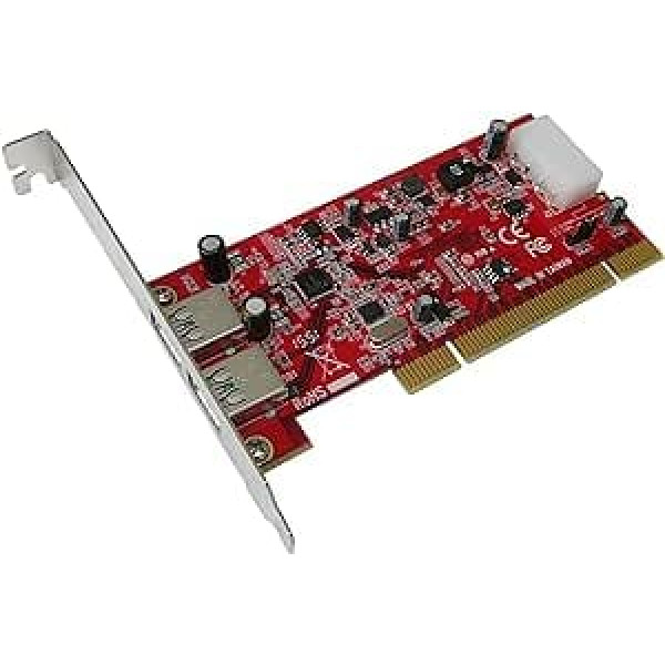 Kalea Informatique PCI USB 3.0 kontrollera karte — 2 izejas — Marvell mikroshēmojums — profesionāli/augstas kvalitātes komponenti — draiveris iepriekš instalēts operētājsistēmai Windows/Mac/Linux