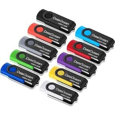 10 x DataOcean 16GB USB 2.0 Flash Drive Memory Stick USB Flash Drive Memory Stick (16GB, 10 Mixed Colours)