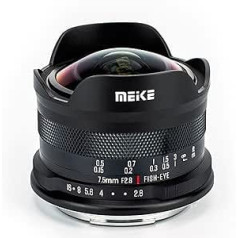 Meike 7,5 mm f2,8 RF stiprinājuma īpaši plata apļveida zivsacs objektīvi ar manuālu fokusu, fiksētu primāro APS-C objektīvu Canon EOS-R EOS-RP R5 R5C R6 R7 R10 bezspoguļa kamerai