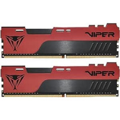 Patriot Memory Viper Elite II DDR4 32GB (2x16GB) 3200MHz spēļu atmiņas komplekts melns/sarkans