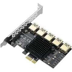 MZHOU PCIe 1 līdz 5 PCI Express ports Pcie stāvvada karte PCI Express USB 3.0 adaptera karte Ethereum ETH Bitcoin ieguves ierīcēm