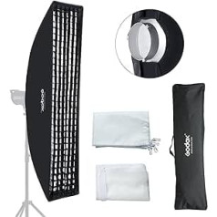 Godox SB-FW Softbox 35 x 160 cm with Bowens Holder, 35 x 160 cm Honeycomb Grid Softbox Strip Softbox Bowens Mount for Shooting Flash Speedlite