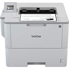 Brother HL-L6400DW A4 vienkrāsains lāzerprinteris (50 lapas/min, drukāšana, 1200 x 1200 dpi, drukas gaisa spilvens 750 000 lapām), gaiši pelēks