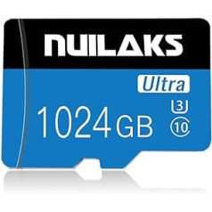 1 TB Micro SD karte ar SD kartes adapteri, 10. klases SD atmiņas karte liela ātruma atmiņas karte viedtālrunim, kamerai, personālajam datoram, Mac (1 TB)