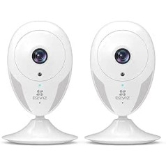 EZVIZ CTQ2C 1080P Full HD drošības kamera, 7,5 metru nakts redzamība, iekštelpu WLAN IP kamera ar magnētisko pamatni, 2 virzienu audio, serveris Eiropā, kustības sensors, mājām, mazuļiem, mājdzīvniekiem, iekštelpu kamera, CTQ2C 2