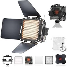 ZHIYUN Fiveray M20 Combo [Official] Video Light 20W, Bi-Colour LED Streaming Light, Magnetic Video Light with 2010 Lux/ 2700~6500K/ 4500mAh/ CRI 95+/ TLCI 97+, with Grid/Diffuser/Barn Door/Bag
