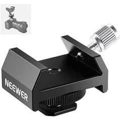 NEEWER Telescopic Finder Scope Mounting Adapter, Metal, with Cold Shoe and 1/4 Inch Thread for Camera Hot Shoe Mounting, Standard 33 mm Viewfinder Dovetail Base for Sky Astronomy, LS-T16