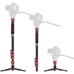 IFOOTAGE Cobra 3 A180F kameras monopods izgatavots no alumīnija, trīs vienā teleskopiskais video monopods, profesionālas fotografēšanas monopods, piemērots spoguļkamerām un videokamerām (180 cm)