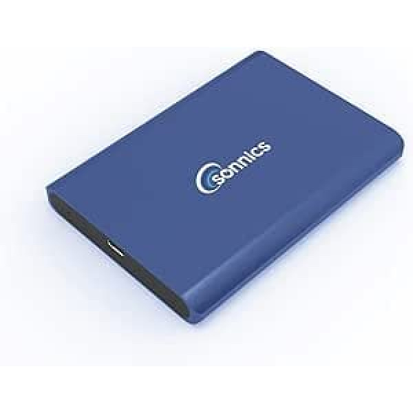 Sonnics USB 3.1 Gen 2 USB Type-C ārējais cietvielu disks (pārnēsājams SSD) ir savietojams ar Windows PC, Mac, Smart TV, Xbox One/X un PS4 PS5, 512GB Blue