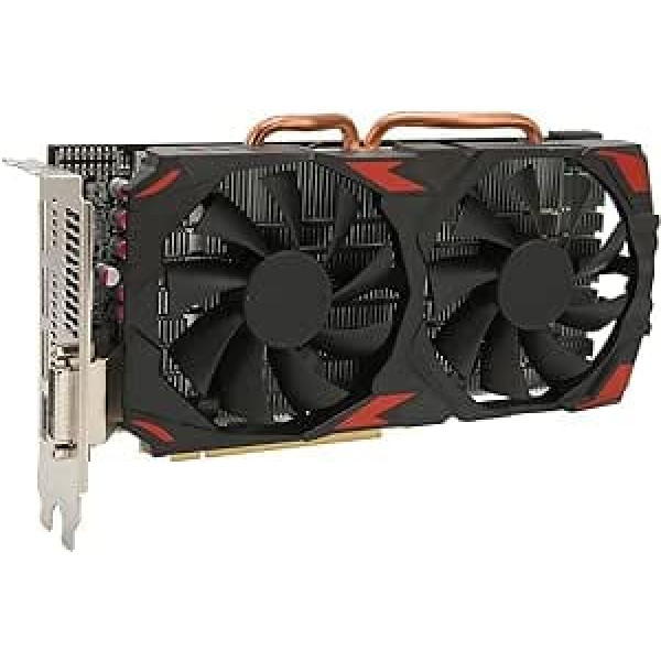 Lazmin112 RX 580 Graphics Card, 8GB GDDR5 256bit Support 8K 2 Fans 16 PCI Express 3.0 Gaming Graphics Card Equipped with 2048 Stream Processor Chip for Home Office