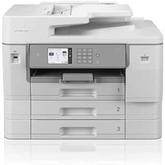 Brother MFC-J6957DW DIN A3 biznesa tintes četri vienā daudzfunkcionālais printeris (30 lappuses/min, tintes printeris, USB, LAN, WLAN, abpusējā drukāšana) Balts/pelēks, 576 x 477 x 445 mm (P x G x A)