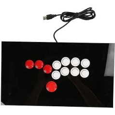 Arcade Fighting Stick Controller, Retro Gaming, Arcade Joystick, USB Port, Compatible with PC Emulators, PS3, RPi, Steam Game, Android, Switch Street Fighter 5