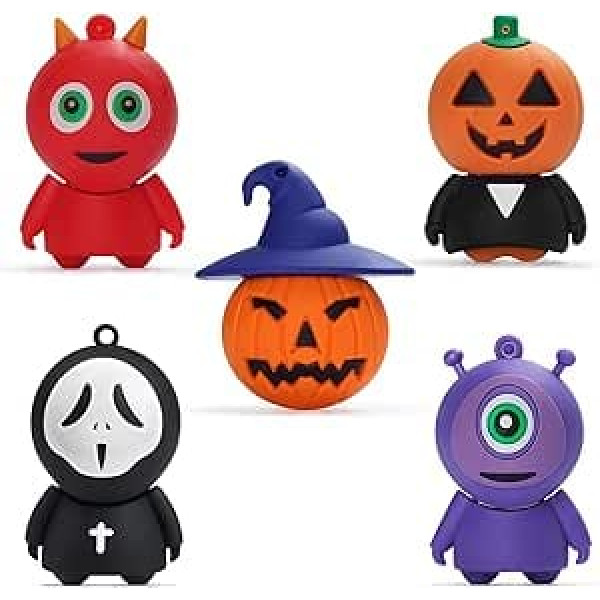 LEIZHAN 16GB USB Stick High Speed Silicone Halloween Cartoon Flash Memory Stick Pen Drive Laptop Computer PC Windows (16GB, Halloween)