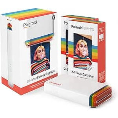 Polaroid — Polaroid Hi-Print printera un papīra komplekts — Bluetooth kabatas fotoprinteris + papīra dubultpaku komplekts (40 loksnes) — 6152, balts