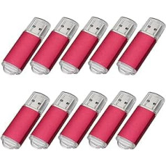 10 USB-Sticks, USB 2.0 Memory Sticks, Speicher-Sticks. rot 16 GB