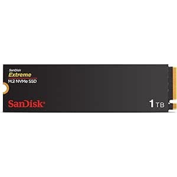 SanDisk Extreme M.2 NVMe SSD, 1 TB, iekšējais SSD, PCIe Gen 4.0, līdz 5150 MB/s, nCache tehnoloģija