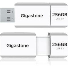 Gigastone Z60 256 GB divu pakotņu USB 3.2 Gen1 zibatmiņas disks, R/W 120/80MB/s īpaši liela ātruma pildspalvas diskdzinis, ievelkama dizaina zibatmiņas diskdzinis bez vāciņa, USB 2.0/USB 3.0 interfeiss saderīgs