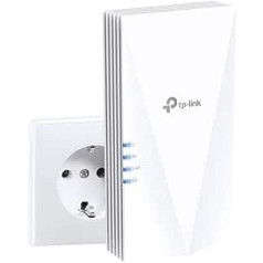 TP-Link RE500X WiFi 6 WLAN pastiprinātāja atkārtotājs AX1500 (divjoslu 1200 MBit/s 5GHz + 300 MBit/s 2,4 GHz, trīskodolu 1,5 GHz centrālais procesors, gigabitu ports, maksimālais pārklājums, saderīgs ar visiem WLAN)