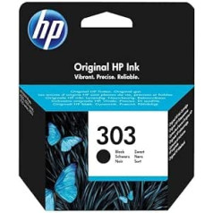 HP 303 oriģinālā melnā tintes kasetne (T6N02AE)