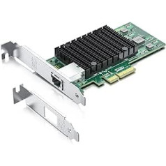 10Gb RJ45 PCI-E Netzwerkkarte NIC, Compare to Intel X550-T1, with Intel X550-AT2 Controller, Single RJ45 Port, PCI Express 3.0 X4, Ethernet Converged Network Adapter Support Windows/Linux/VMware