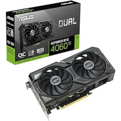 ASUS Dual GeForce RTX 4060 Ti SSD OC Edition 8GB GDDR6 spēļu grafiskā karte (NVIDIA GeForce RTX4060Ti DLSS 3, integrēts M.2 SSD slots, 1x HDMI 2.1a, 3X DisplayPort 1.4a, DUAL-RTX406-0SSD-RTX8G)