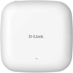 D-Link DAP-2662 Wireless AC1200 Wave 2 Dual-Band PoE piekļuves punkts (līdz 1200 Mbit/s, WiFi4U gatavs, Nuclias Connect, MU-MIMO, stiprinājums pie griestiem/sienas), balts