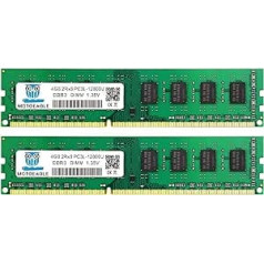 DDR3L 1600MHz UDIMM 8GB komplekts (2x4GB) PC3 PC3L 12800U 4GB bez ECC 1,35V CL11 2Rx8 Dual Rank 240-pin galddatora atmiņa