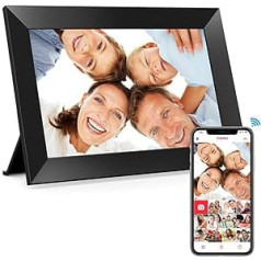 Frameo 10,1 collas WiFi digitālais attēlu rāmis, 1280 x 800 HD IPS skārienekrāna fotoattēlu rāmis, 16 GB atmiņa, automātiska pagriešana, piestiprināms pie sienas, kopīgojiet fotoattēlus uzreiz no jebkuras vietas