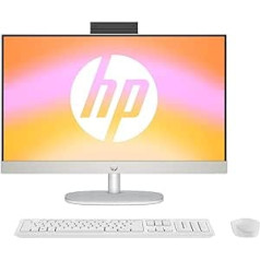 HP All-in-One galddators | 23,8 collu FHD displejs | AMD Ryzen 5 7520U | 8 GB DDR5 RAM | 512 GB SSD | AMD Radeon™ grafikas bloks | Windows 11 sākums | Balts