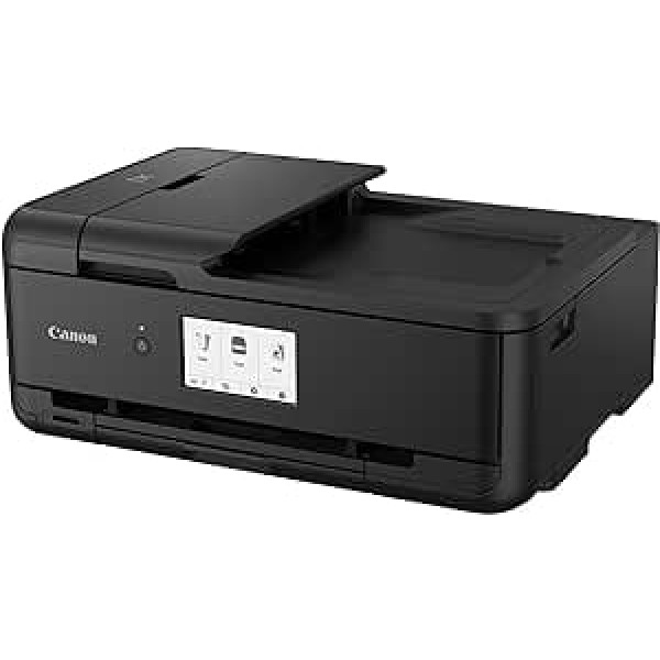 Canon PIXMA TS9550 printera krāsu tintes daudzfunkciju ierīce A4 A3 (printeris A3, skeneris, kopētājs, 5 atsevišķas tintes, WLAN, LAN, drukas lietotne, 2 papīra padevēji, abpusējā drukāšana) melns