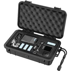 Smatree Waterproof Hard Shell Transport Case for GoPro Hero 11/10/9/8/7/6/5/4/3 and Accessories, black, Compact