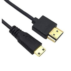 Duttek Mini HDMI-HDMI kabelis, HDMI-Mini HDMI kabelis, īpaši plāns HDMI vīrs uz Mini HDMI vīrs Atbalsta 4K Ultra HD, 1080p, 3D, projektoram, videokamerai (HDMI 2.0) 1 metrs