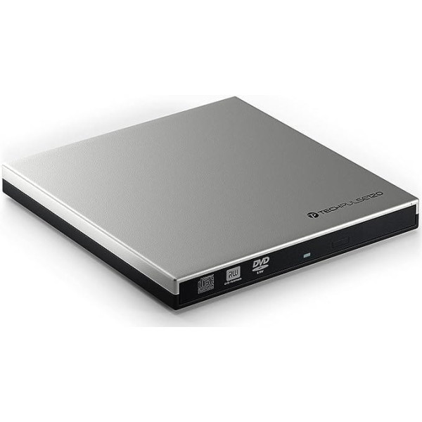 techPulse120 USB 3.0 ārējais DVD rakstītājs CD rakstītājs Superdrive pārnēsājams Romas disks DVDRW CDRW Plāns datoram Piezīmjdators Ultrabook Netbook klēpjdators Windows Mac OS Apple iMAC MacBook Pro Air